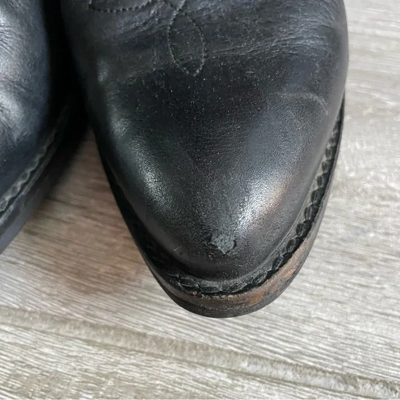 Black Leather Western Boots - Picture 6 of 15